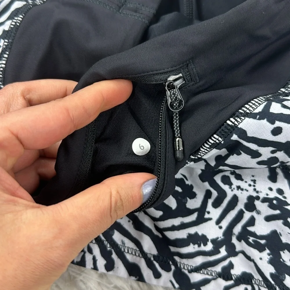 Lululemon Pace Rival Skirt *4-way Stretch (Regular) Brushed Animal White Black